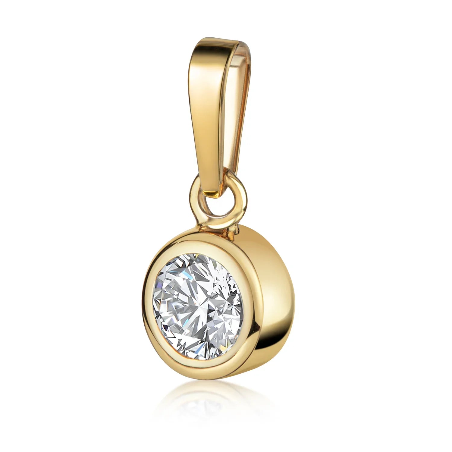 Anhänger mit Zirkonia Ø 5mm Gold 333/000 - MeinSchmuckShop