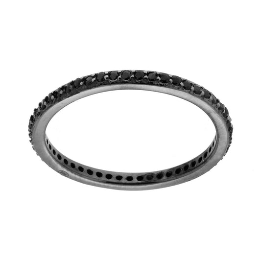 Eternity-Ring mit Zirkonen, schwarz, aus Silber 925, ruthenium galvanisch beschichtet - MeinSchmuckShop