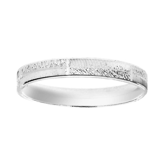 Verlobungsring für ihn und sie, Modell Comfort, diamantiert, in 925er Silber rhodiniert. - MeinSchmuckShop