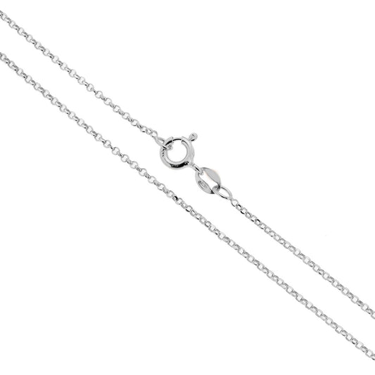 Rolo-Diamantkette 022, Querschnitt 1,5 mm, Länge 50 cm, Silber 925, galvanisch rhodiniert. - MeinSchmuckShop