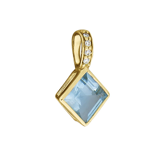 Anhänger 585/- Gold 1,3cm Brillant 0,014ct