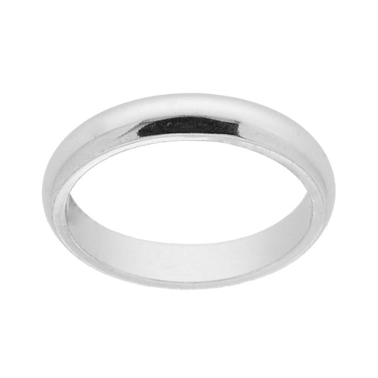 Ring Glaube Klassisch Gehämmert Glänzend 3,5 mm Silber 925 Rhodiangalvanisiert - MeinSchmuckShop