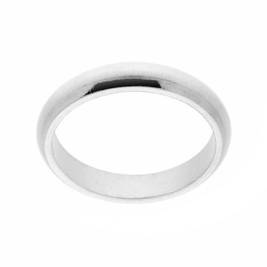 Ring Glaube Klassisch Bombiert Glänzend mm 3,5 aus 925er Silber - MeinSchmuckShop