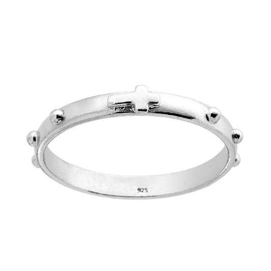 Ring Ehering Rosario 3 mm aus 925er Silber, galvanisch rhodiniert - MeinSchmuckShop