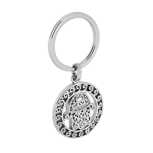 Schlüsselanhänger Herren Damen mit dem Motiv der Fatima-Hand aus Edelstahl - MeinSchmuckShop