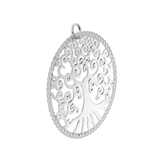 Anhänger Lebensbaum 50 mm, in Silber 925, galvanisch Rhodium-beschichtet - MeinSchmuckShop