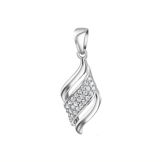 925/- Sterling Silber rhodiniert Zirkonia