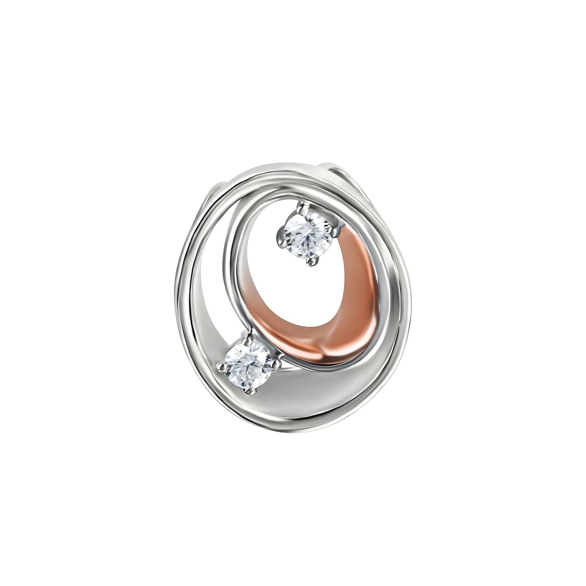 Anhänger aus 925/- Sterling Silber, rhodiniert und teilweise rosévergoldet. - MeinSchmuckShop