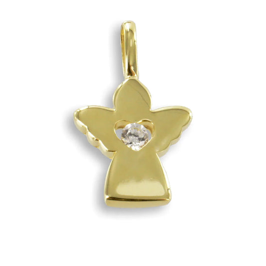 Anhänger Engel mit Zirkonia - Gold 333/000
