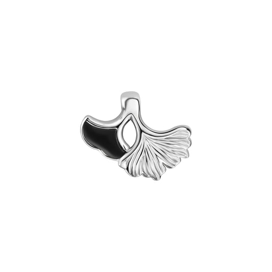 925/- Sterling Silber rhodiniert Gingko