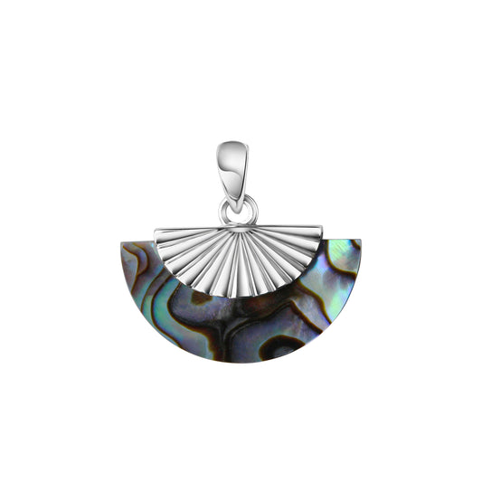 925/- Sterling Silber rhodiniert Abalone