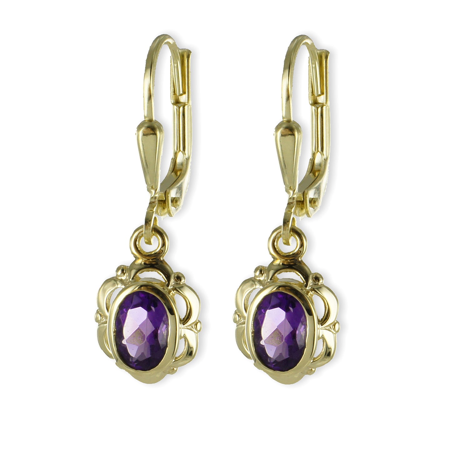 Ohrhänger mit Amethyst - Gold 333/000