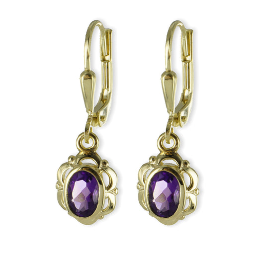 Ohrhänger mit Amethyst - Gold 333/000