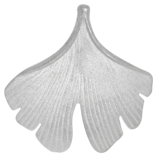 925/- Sterling Silber rhodiniert matt Gingko