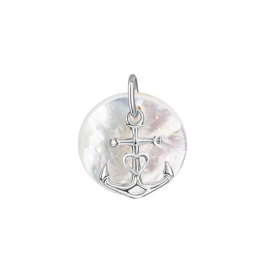 925/- Sterling Silber rhodiniert Perlmutt