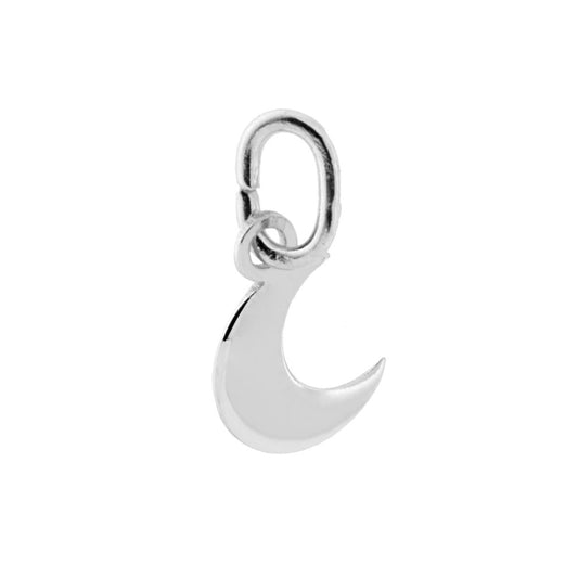 Anhänger mit Mond-Silhouette aus 925er Silber, galvanisch rhodiniert. - MeinSchmuckShop