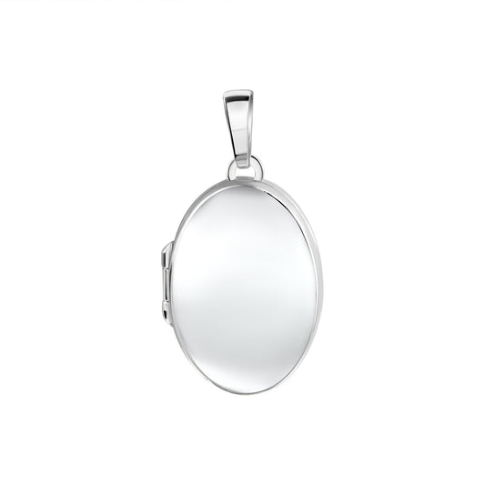 925/- Sterling Silber rhodiniert oval glanz