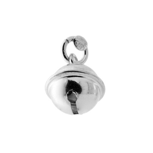 Anhänger Glocke 12 mm aus Silber 925, galvanisch Rhodium - MeinSchmuckShop