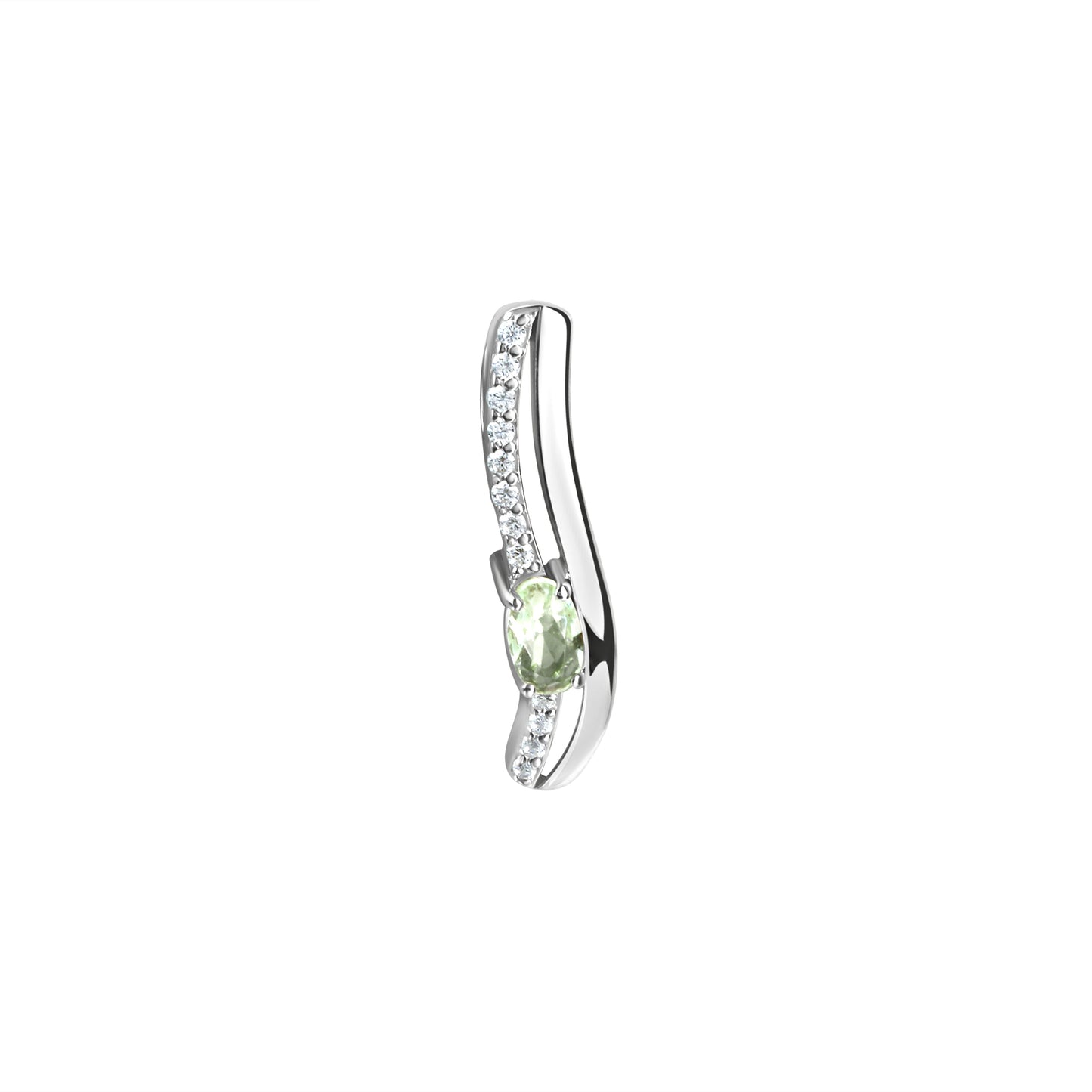 925/- Sterling Silber rhodiniert Zirkonia/Glas mint