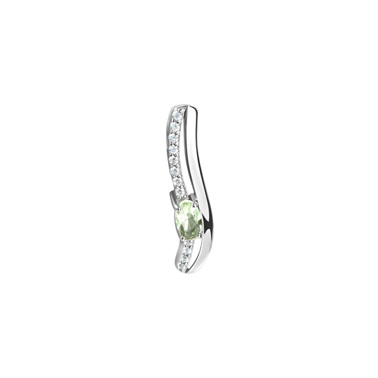 925/- Sterling Silber rhodiniert Zirkonia/Glas mint