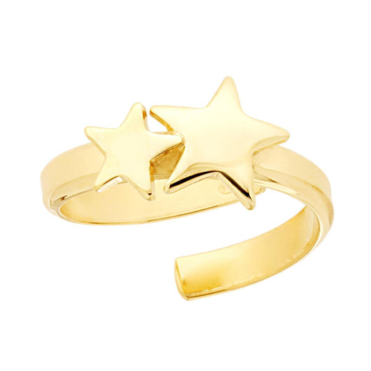 Ring Sterne schlicht aus Silber 925, vergoldet. - MeinSchmuckShop