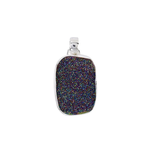 Anhänger Achat Druzy (Titan plattiert), 4,3cm - MeinSchmuckShop