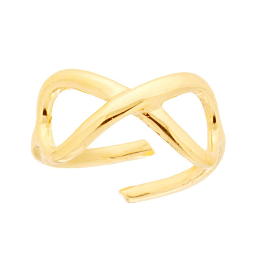 Ring mit Unendlichkeit, mit glänzender Verarbeitung in Silber 925, vergoldet. - MeinSchmuckShop