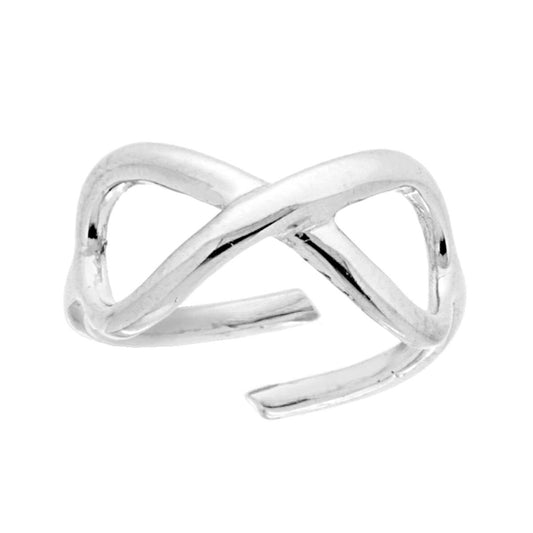 Ring mit Unendlichkeit, glänzend verarbeitet in 925er Silber, galvanisch rhodiniert. - MeinSchmuckShop
