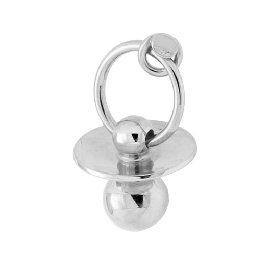 Anhänger Schnuller 25 mm aus Silber 925, rhodiniert galvanisch. - MeinSchmuckShop