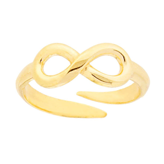 Ring der Unendlichkeit mit glänzender Verarbeitung aus 925er Silber, goldgalvanisch überzogen - MeinSchmuckShop