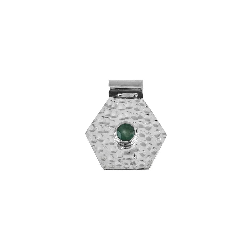 Anhänger Smaragd, Sechseck, 2,0cm - MeinSchmuckShop