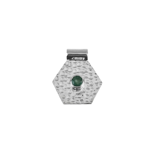 Anhänger Smaragd, Sechseck, 2,0cm - MeinSchmuckShop