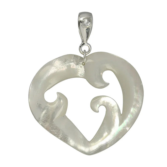 Anhänger Perlmutt, Topas facettiert, ca. 4,5cm - MeinSchmuckShop