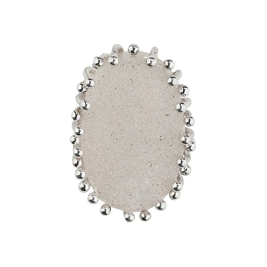 Anhänger Achat (Druzy) Oval, 2,6cm - MeinSchmuckShop