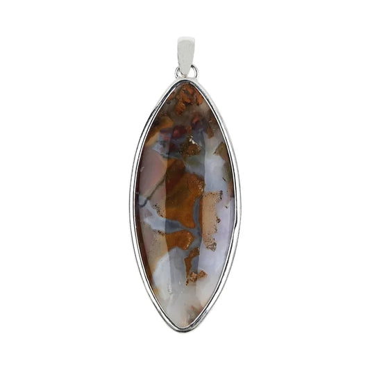 Anhänger Indian Summer Jaspis Navette, 7,0cm - MeinSchmuckShop