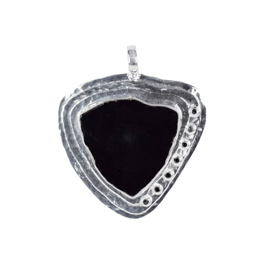 Anhänger Schörl Querschnitt, Spinell schwarz, 5,0cm - MeinSchmuckShop