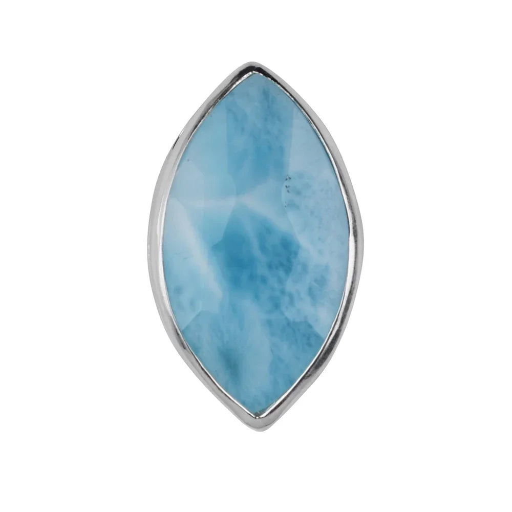 Anhänger Larimar Navette facettiert, 2,6mm - MeinSchmuckShop
