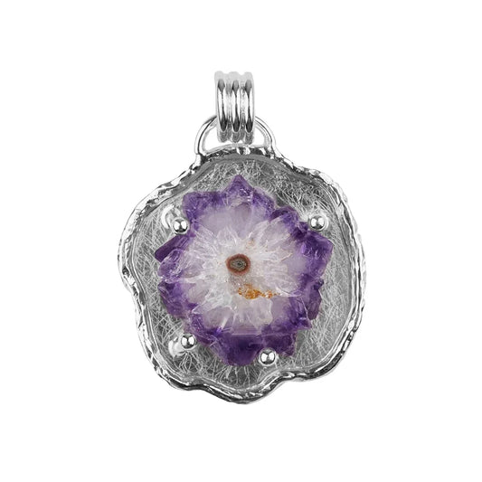Anhänger Amethyst-Achat-Querschnitt, 5,0cm - MeinSchmuckShop