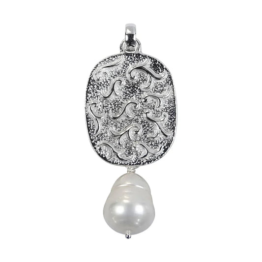 Anhänger Rankenzierde Perle weiß, 5,6cm - MeinSchmuckShop
