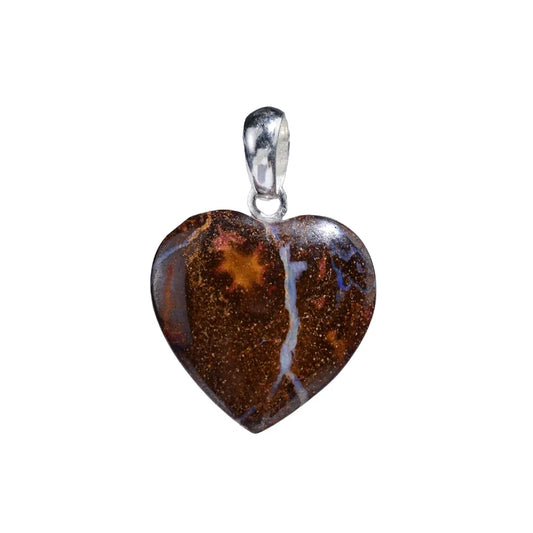Anhänger Boulderopal, Herz (20 x 20mm), 3,0cm - MeinSchmuckShop