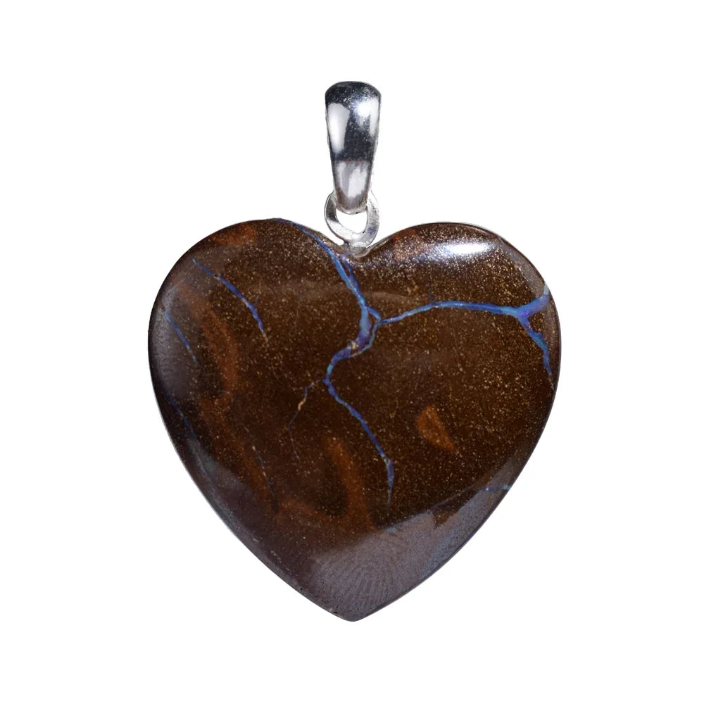 Anhänger Boulderopal, Herz (27 x 27mm), 3,5cm - MeinSchmuckShop