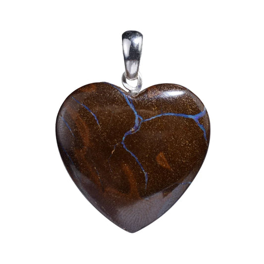 Anhänger Boulderopal, Herz (27 x 27mm), 3,5cm - MeinSchmuckShop