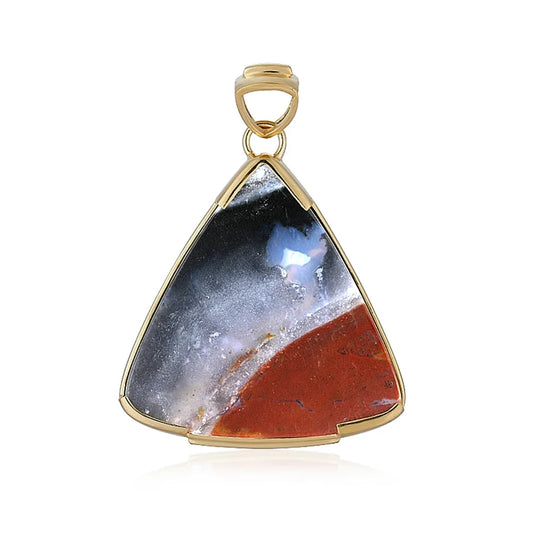 Anhänger Chalcedon (multicolour) Trillion (35 x 35mm) 4,6cm, vergoldet - MeinSchmuckShop