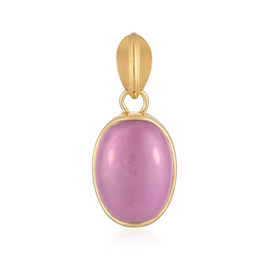 Anhänger Phosphosiderit, oval (18 x 13mm), 2,8cm, vergoldet - MeinSchmuckShop