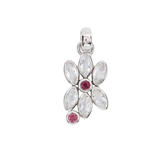 Anhänger Topas weiß Marquise, Turmalin rosa, 3,7cm, rhodiniert - MeinSchmuckShop