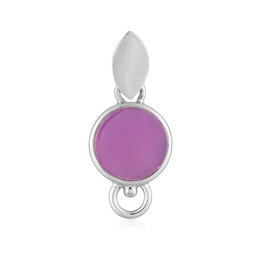 Anhänger Phosphosiderit, rund (12mm), 2,7cm, rhodiniert - MeinSchmuckShop