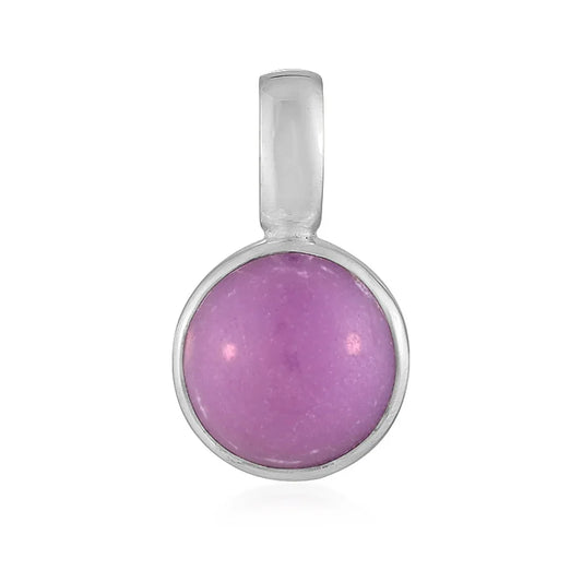 Anhänger Phosphosiderit, rund (10mm), 1,8cm, rhodiniert - MeinSchmuckShop
