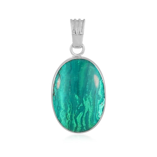 Anhänger Atacama-Opal Freeform (25 x 18mm), 3,4cm, rhodiniert - MeinSchmuckShop