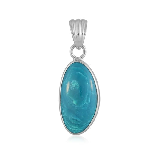 Anhänger Atacama-Opal Freeform (20 x 13mm), 2,7cm, rhodiniert - MeinSchmuckShop