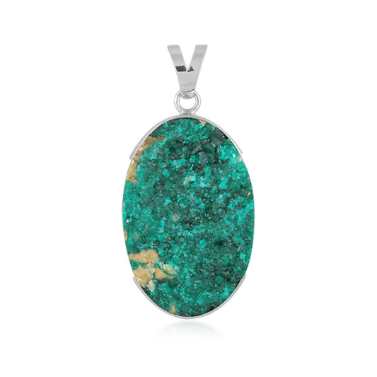 Anhänger Dioptas Oval (37 x 25mm), 4,7cm, rhodiniert - MeinSchmuckShop